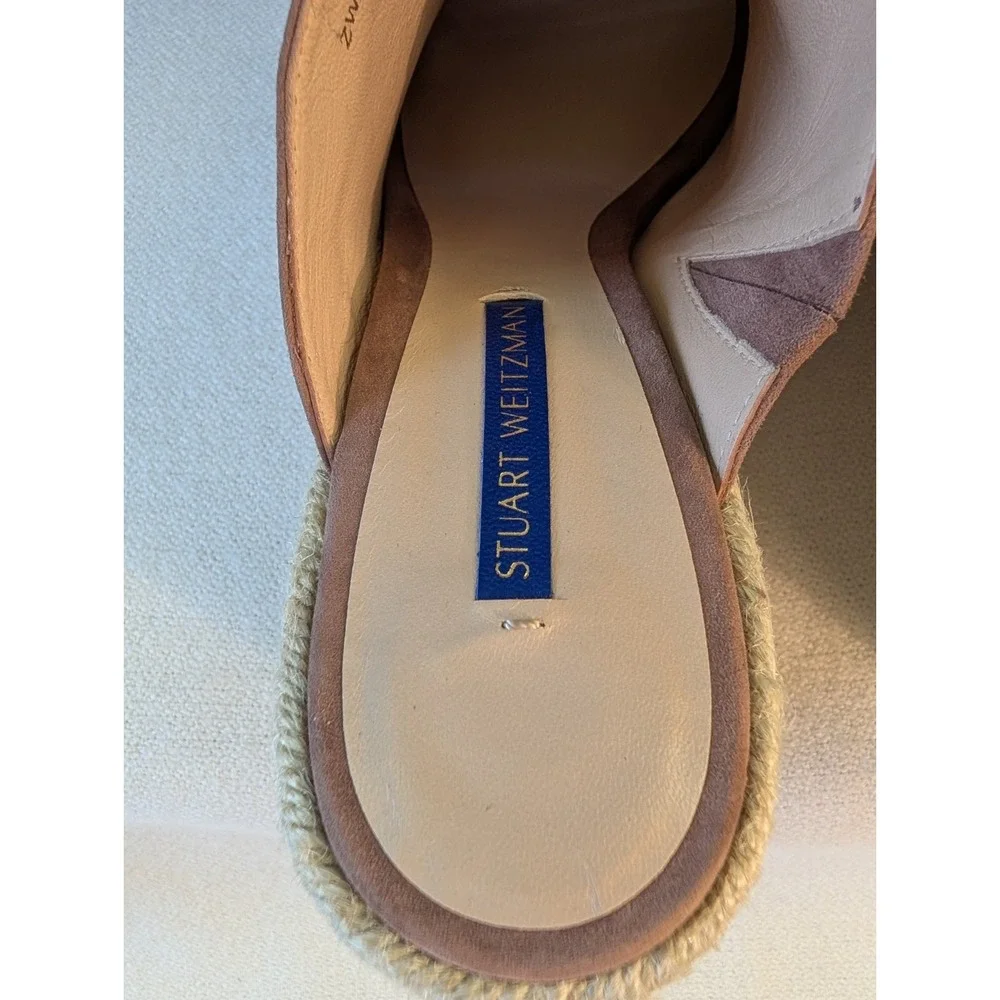 NEW! Stuart Weitzman 9 Marabella Espadrille Wedge In Basket Brown $359